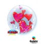 Lovely Floating Hearts Double Bubble 61cm: $33.50