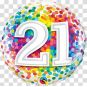 21 Rainbow Confetti 46cm: $21.50